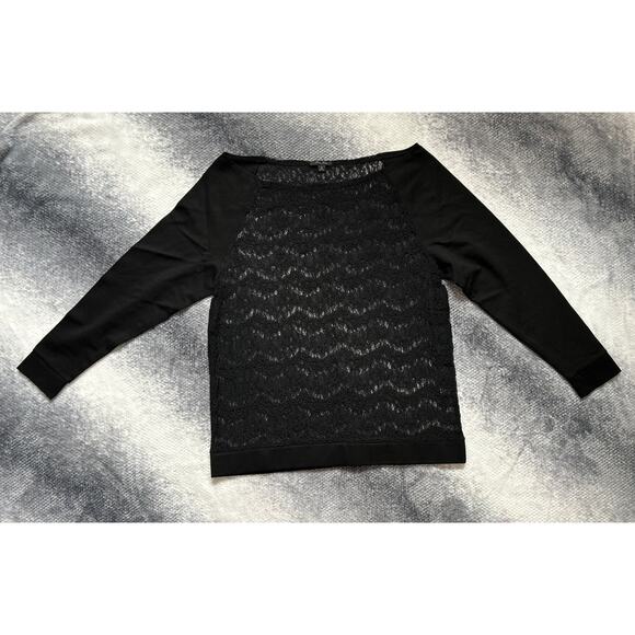 POETIC JUSTICE Tops - Poetic Justice Lace Ponte Sleeve Knit Off Shoulders  Top Women Size 1X NWOT